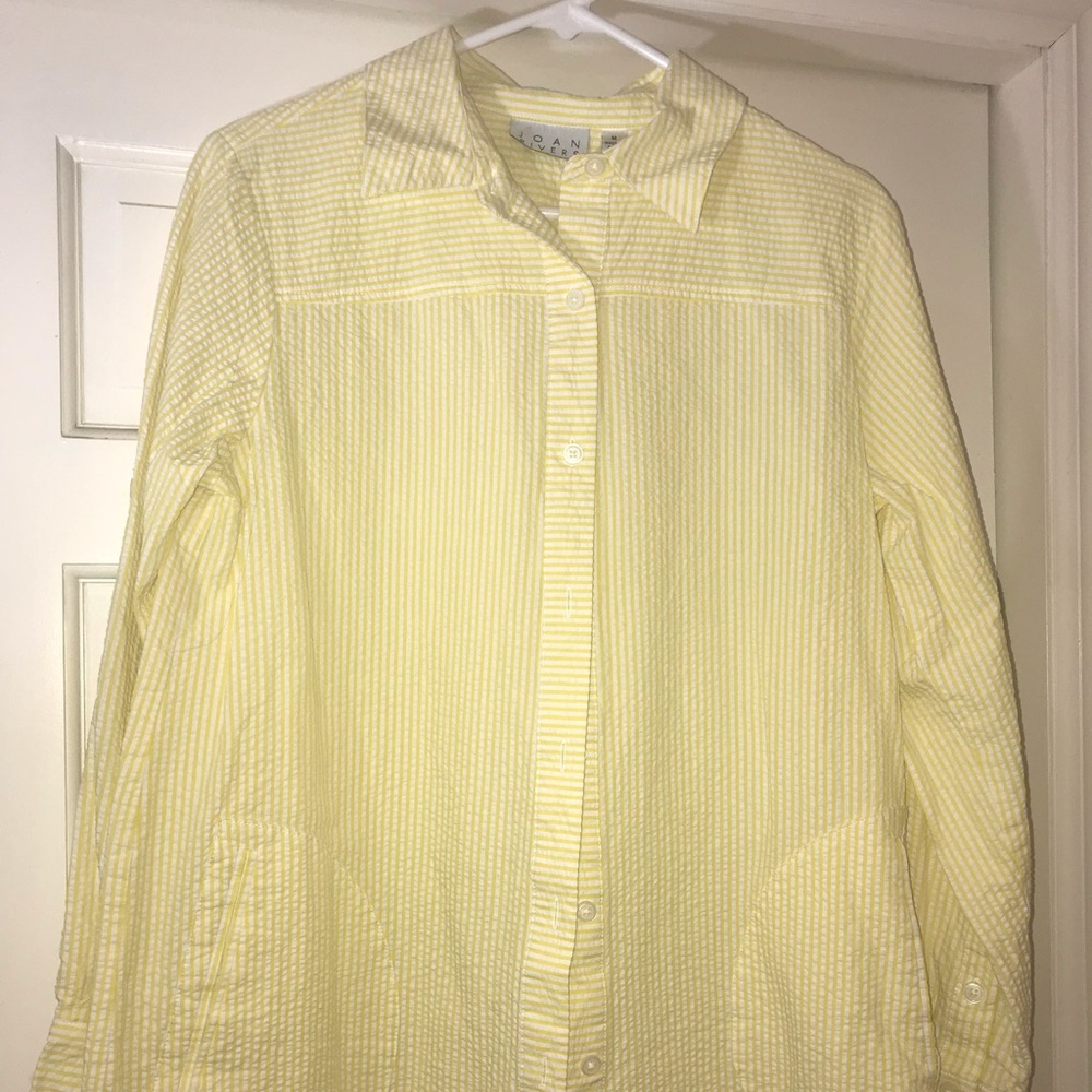 Joan Rivers Blouse w/ Pockets & Adjustable Sleeves